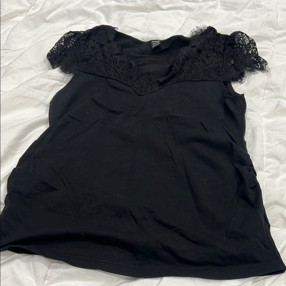 SHEIN Black Lace Top